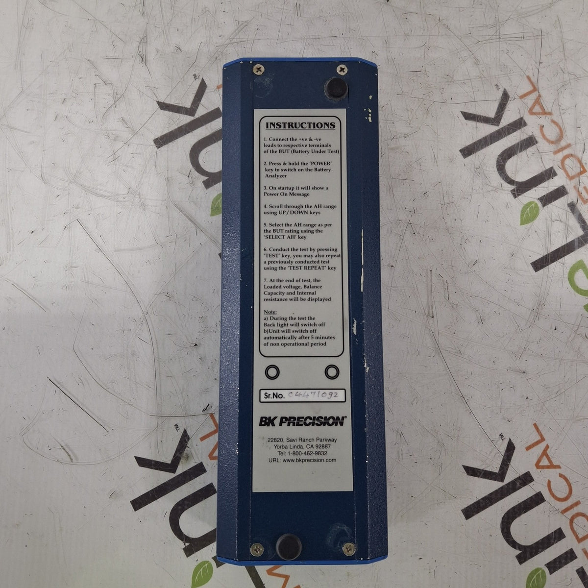 B-K Medical Precision 601 Battery Capacity Analyzer