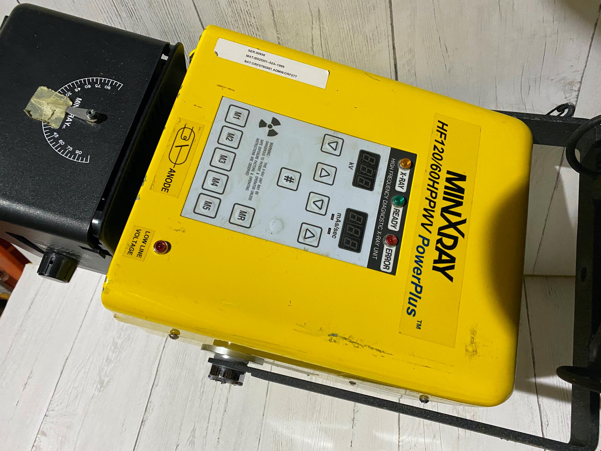 MinXray HF120/60HPPWV PowerPlus Portable X-Ray Machine 2005 - Non Working DIAGNOSTIC ULTRASOUND MACHINES FOR SALE