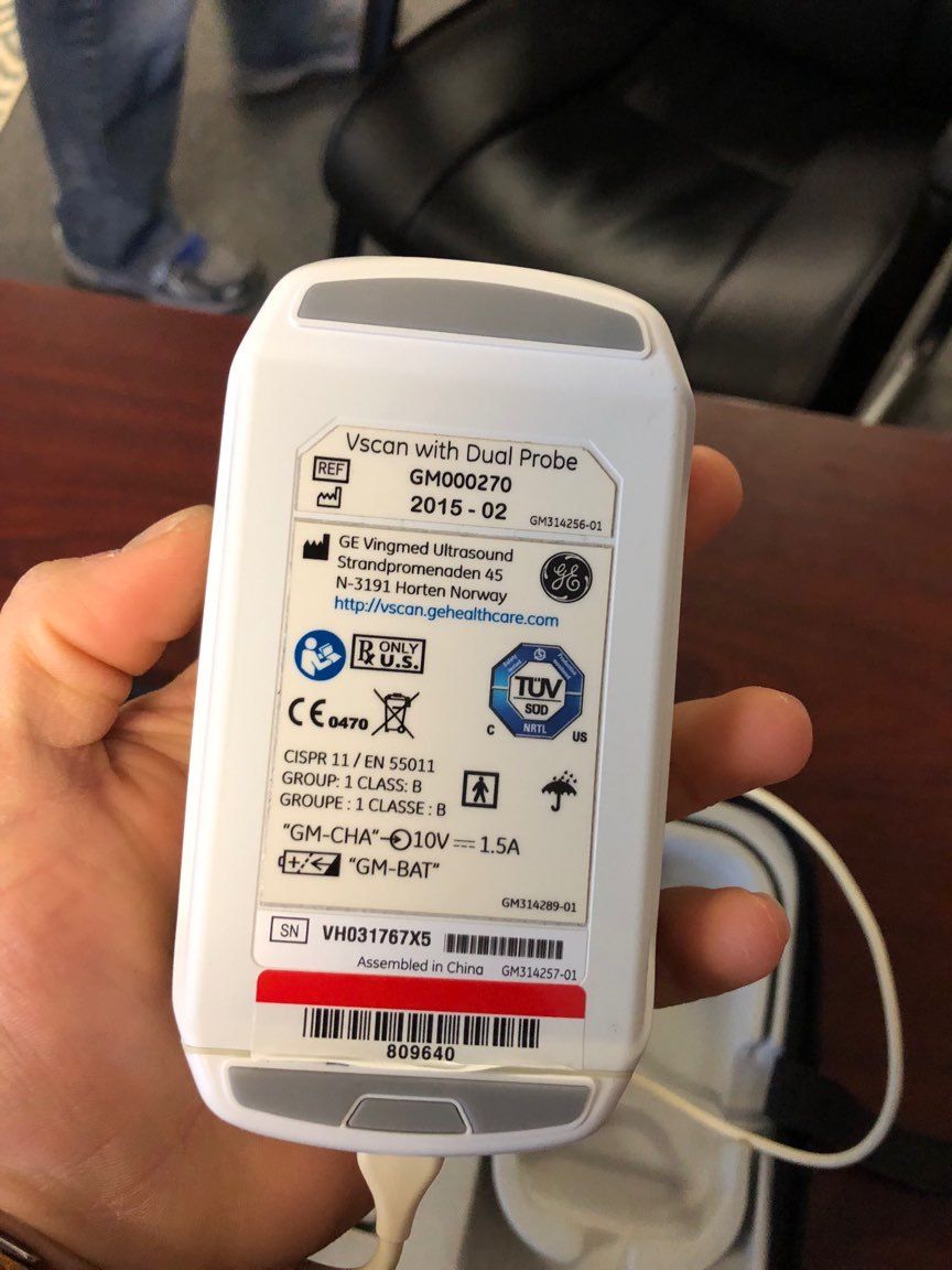 GE V-scan Dual Head - Handheld Portable Ultrasound. PHASED ARRAY+ LINEAR PROBES DIAGNOSTIC ULTRASOUND MACHINES FOR SALE