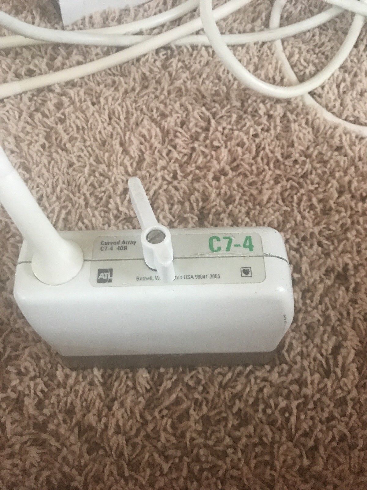 closeup of probe head