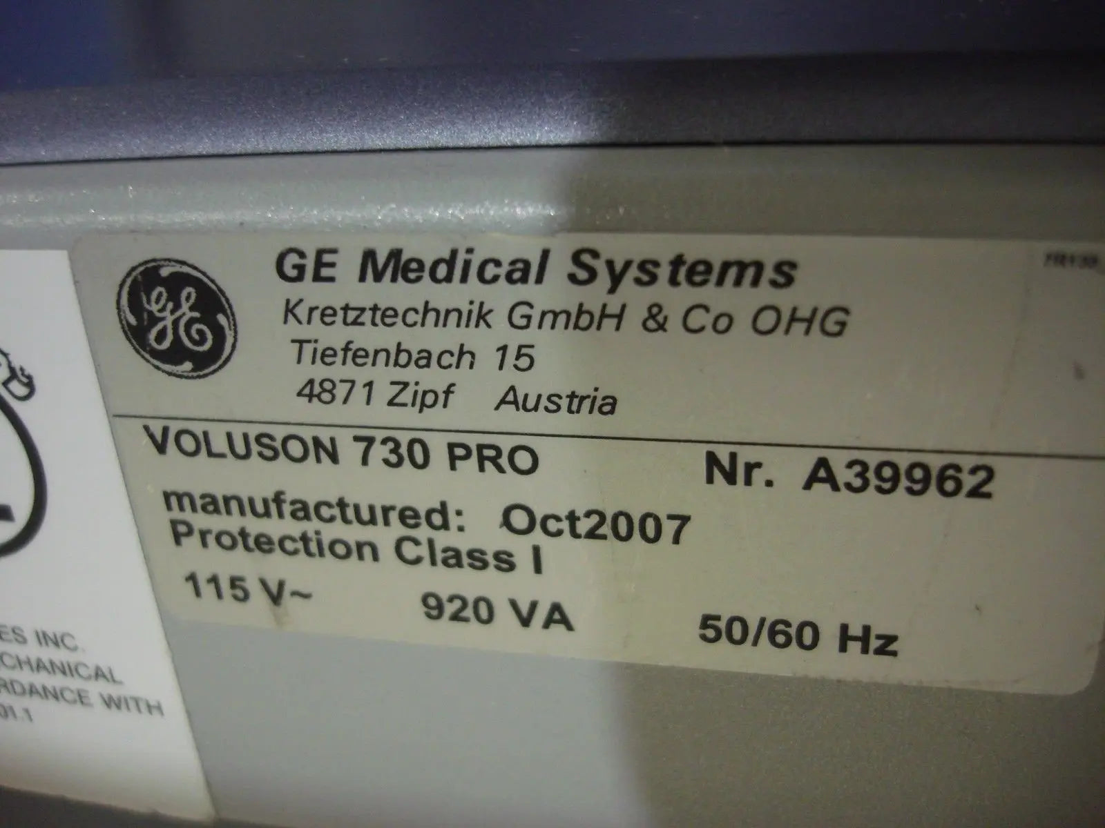 2007 GE VOLUSON 730 PRO V ULTRASOUND SYSTEM BT05 DIAGNOSTIC ULTRASOUND MACHINES FOR SALE