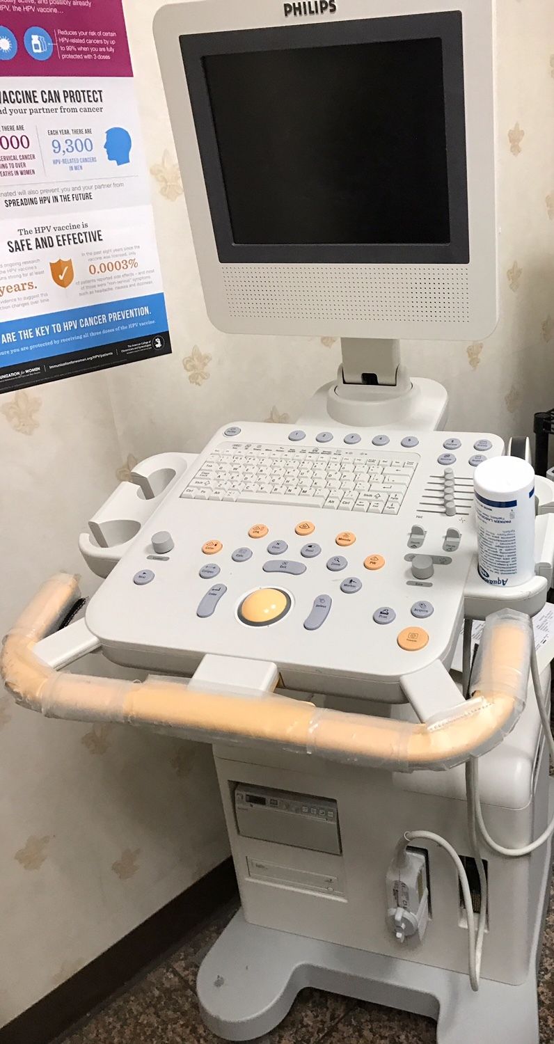 vertical shot on ultrasound white sideways