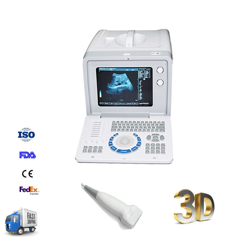 LCD 10 Inch Ultrasound Scanner B-Scan Machine with linear Probe + External 3D DIAGNOSTIC ULTRASOUND MACHINES FOR SALE