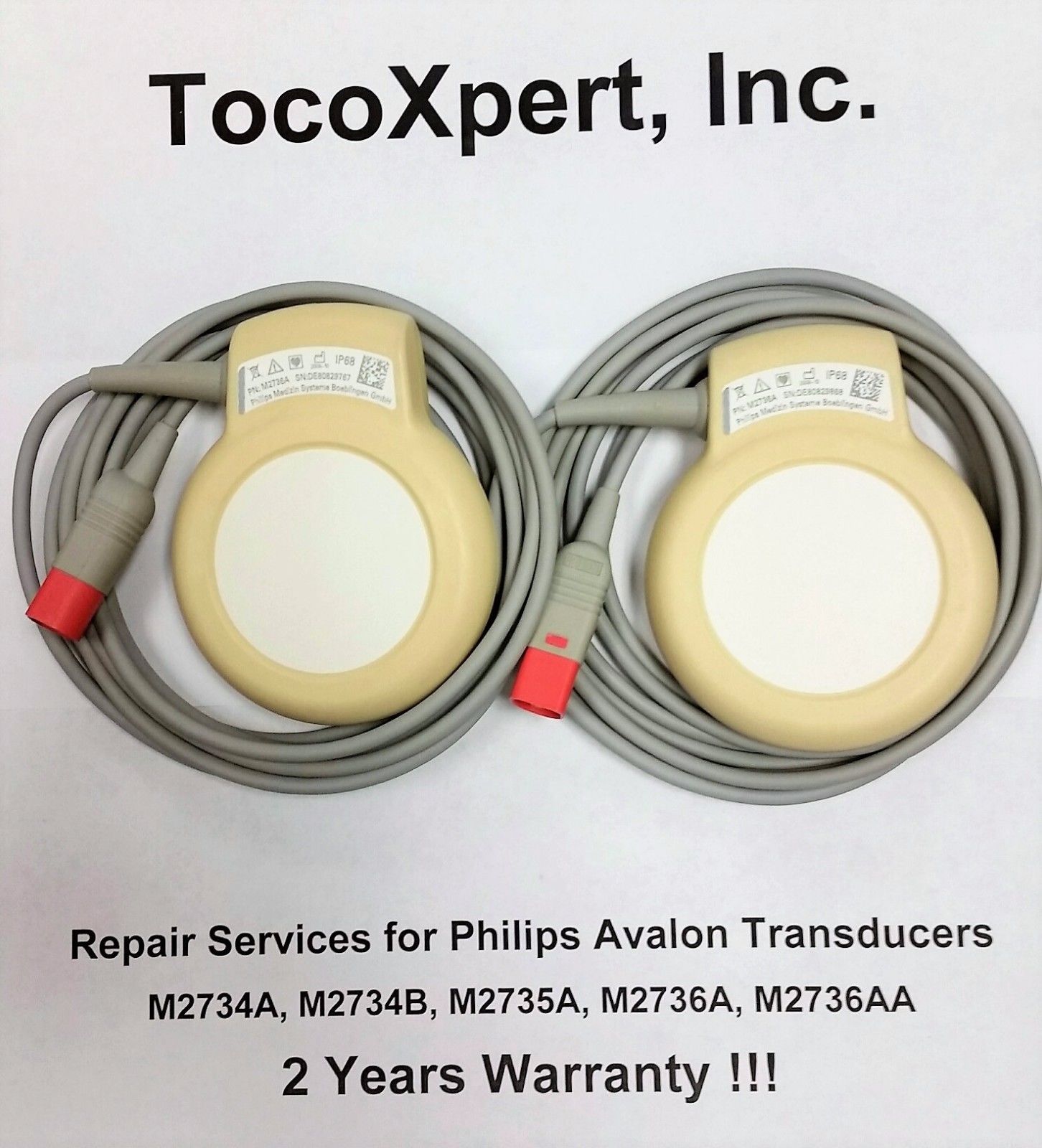 Philips M2736A Avalon Ultrasound Fetal Transducer Probe 3