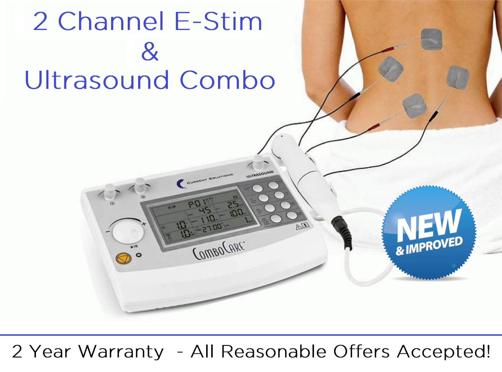 ComboCare E-Stim and Ultrasound Combo Professional Device DIAGNOSTIC ULTRASOUND MACHINES FOR SALE