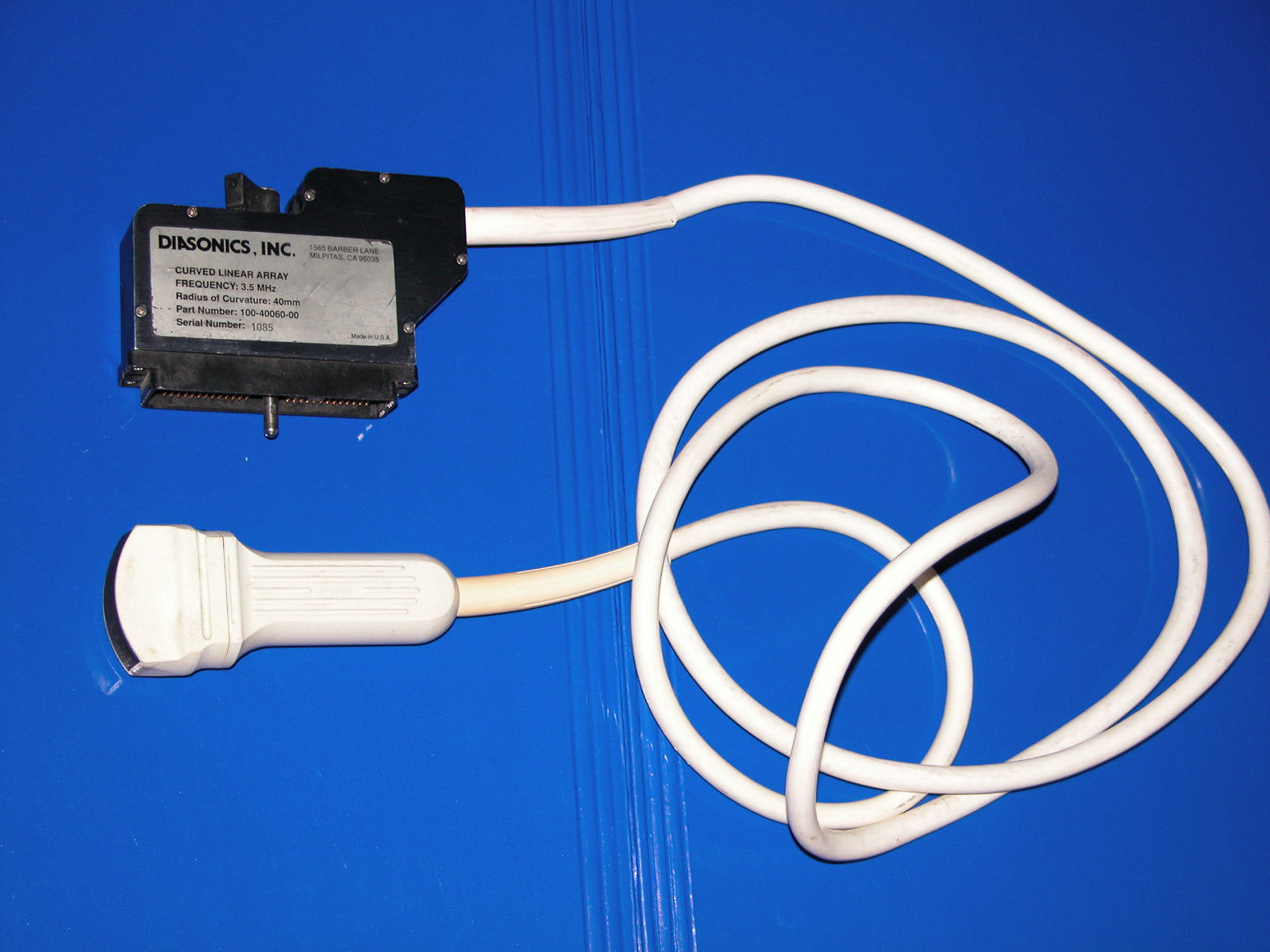 Diasonics probe - CLA - curved linear array - 3.5 MHZ DIAGNOSTIC ULTRASOUND MACHINES FOR SALE