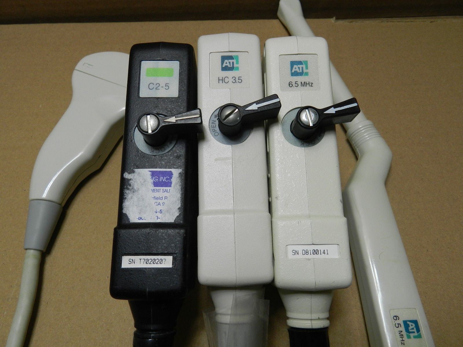 ATL 6.5 w/ ATL C2.5 w/ ATL HC 3.5 Ultrasound Probe - Lot of 3 DIAGNOSTIC ULTRASOUND MACHINES FOR SALE