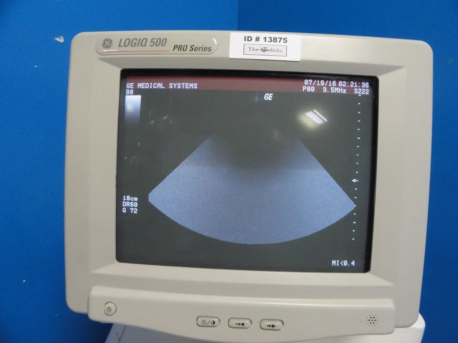 GE Logiq 500 Pro Series Ultrasound W/ C358, S222, LA39 Probes & Printer ~ 13875 DIAGNOSTIC ULTRASOUND MACHINES FOR SALE