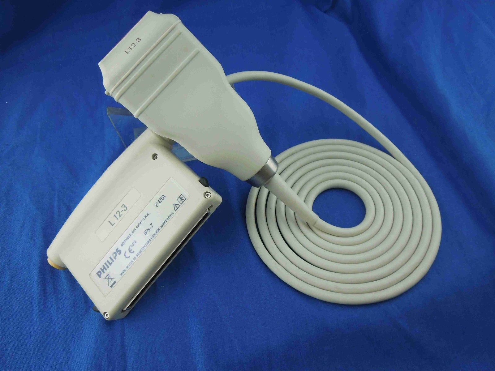 probe overhead shot blue backdrop