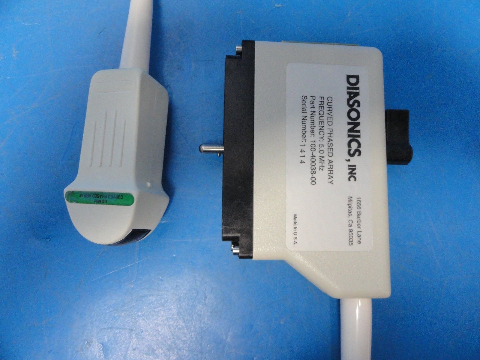 2005 Diasonics 5.0 CPACurved Phased Array Probe for Gateway (8816) DIAGNOSTIC ULTRASOUND MACHINES FOR SALE