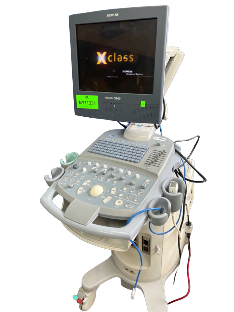 Siemens Acuson X300 ultrasound Machine with one cardiac probe 2007 DIAGNOSTIC ULTRASOUND MACHINES FOR SALE