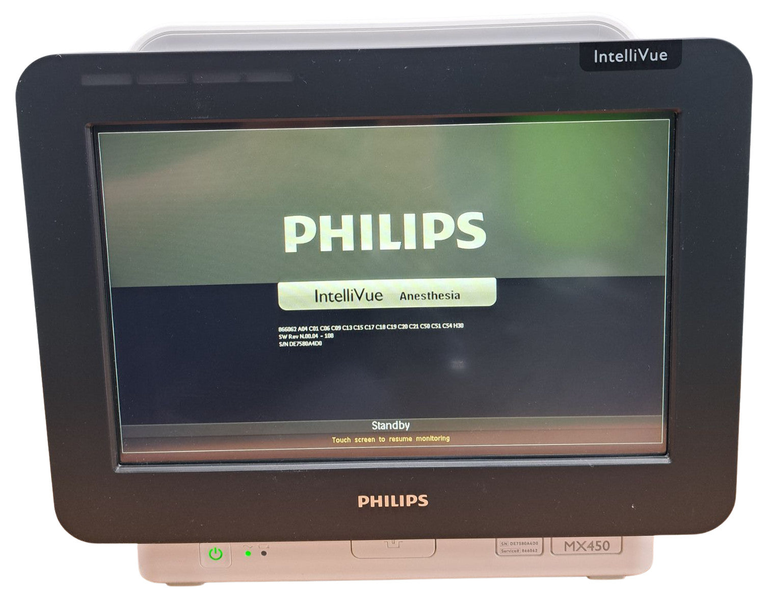 PHILIPS INTELLIVUE MX450 BEDSIDE ANESTHESIA PATIENT MONITOR