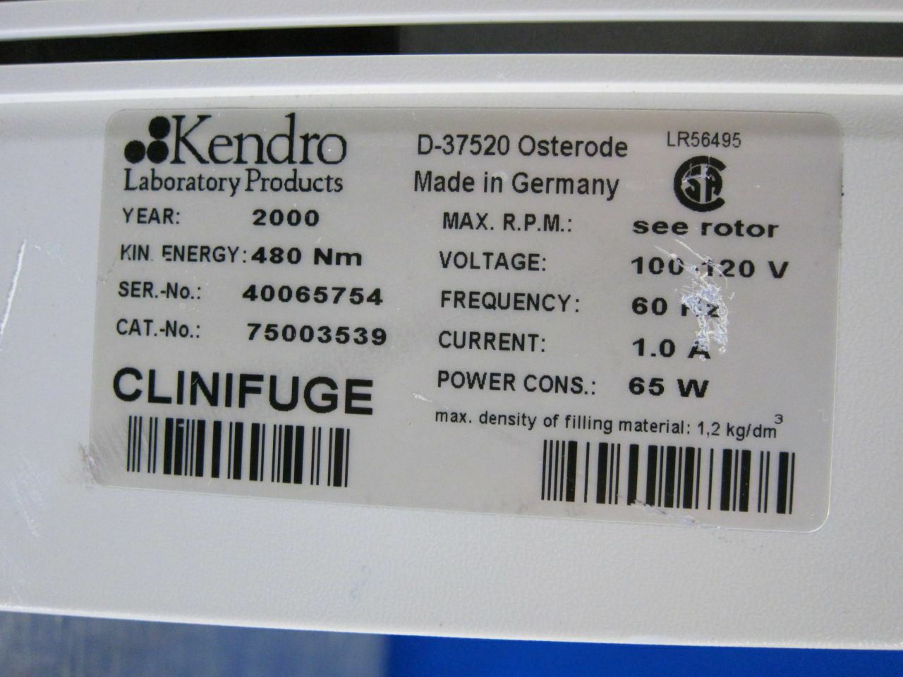 Kendro Heraeus Clinifuge Centrifuge 75003539 DIAGNOSTIC ULTRASOUND MACHINES FOR SALE