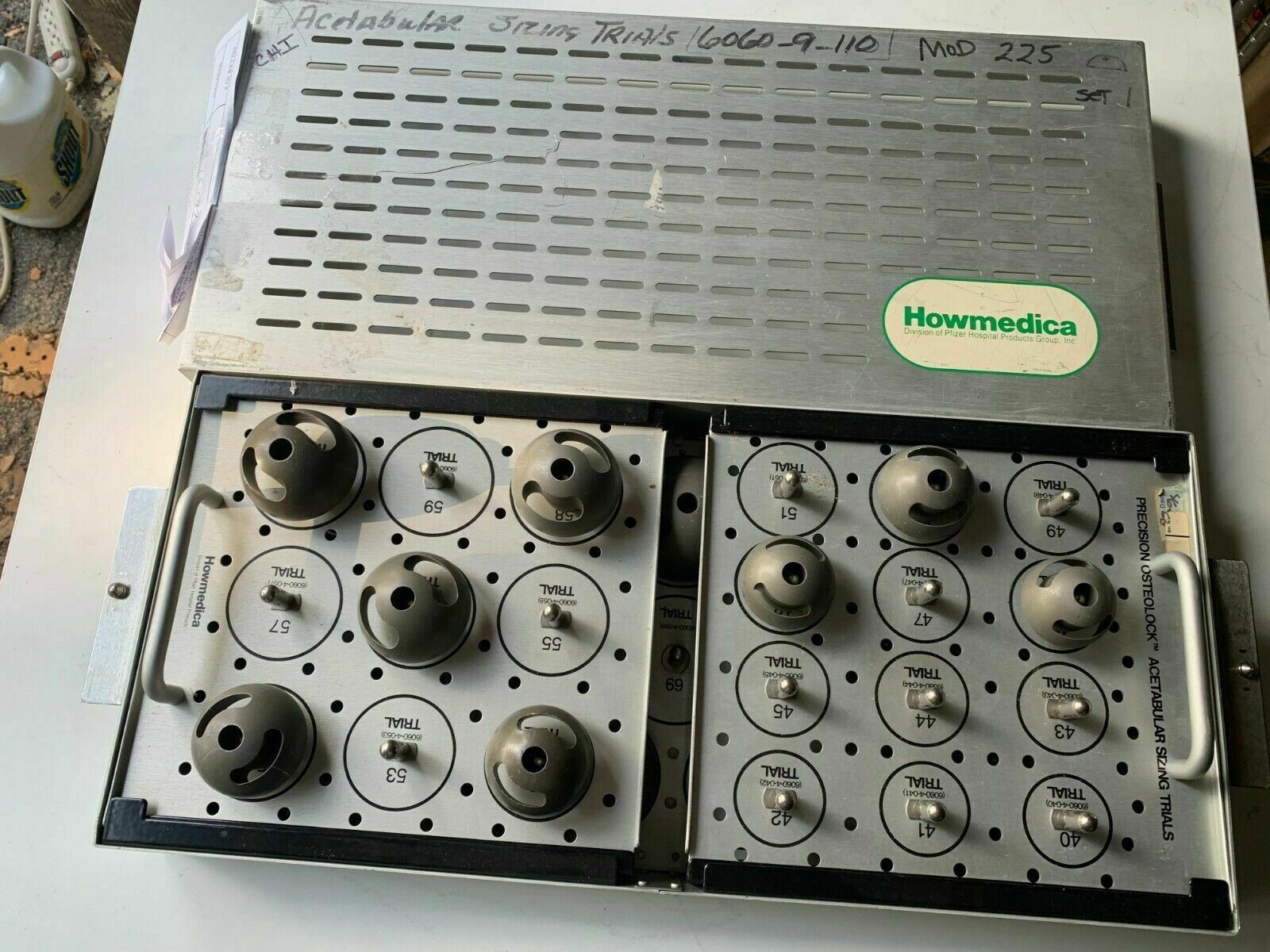 Stryker Howmedica Osteonics  OsteoLock 6060-9-110 Acetabular Sizing Trials DIAGNOSTIC ULTRASOUND MACHINES FOR SALE