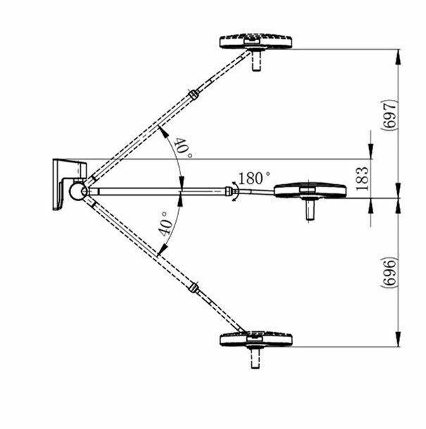 KM54 Wall Mounted Single Arm Operation Examination Light Veterinary Surgery DIAGNOSTIC ULTRASOUND MACHINES FOR SALE