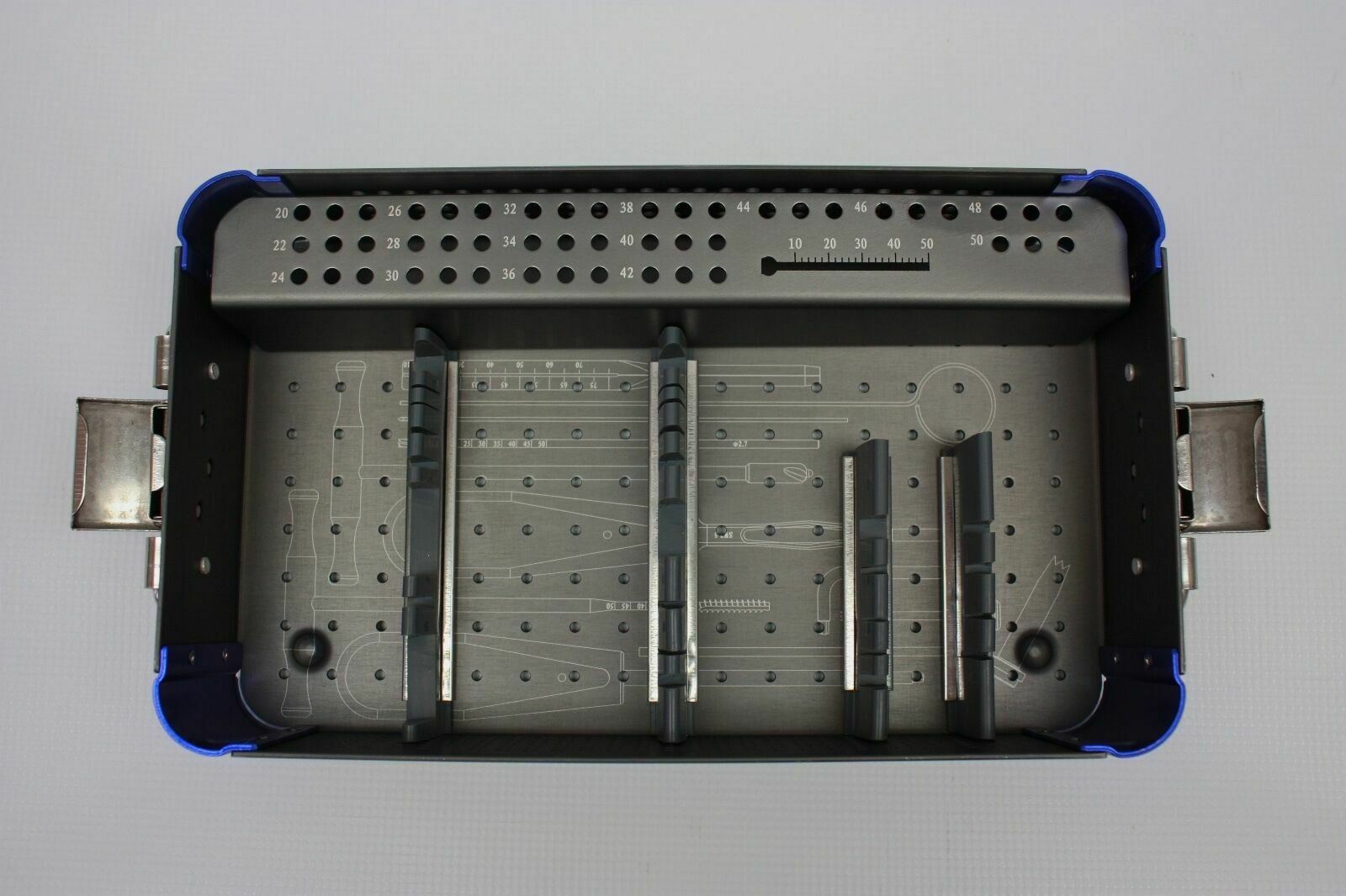 Empty Orthopedic 4.5mm Cannulated Screw Rack, Instrument Case, Small, 1 Level DIAGNOSTIC ULTRASOUND MACHINES FOR SALE