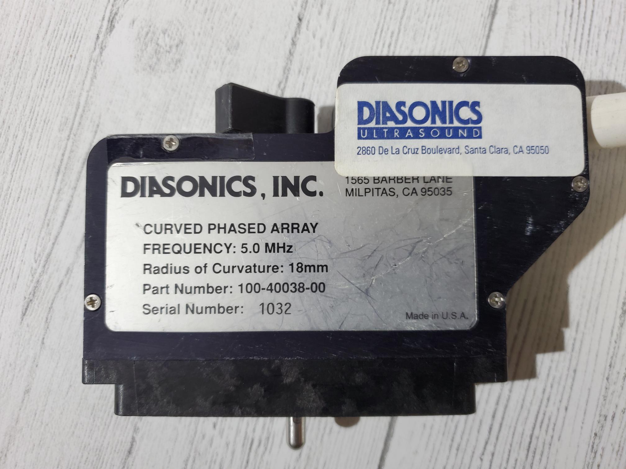 DIASONICS 5.0 Mhz ULTRASOUND PROBE DIAGNOSTIC ULTRASOUND MACHINES FOR SALE