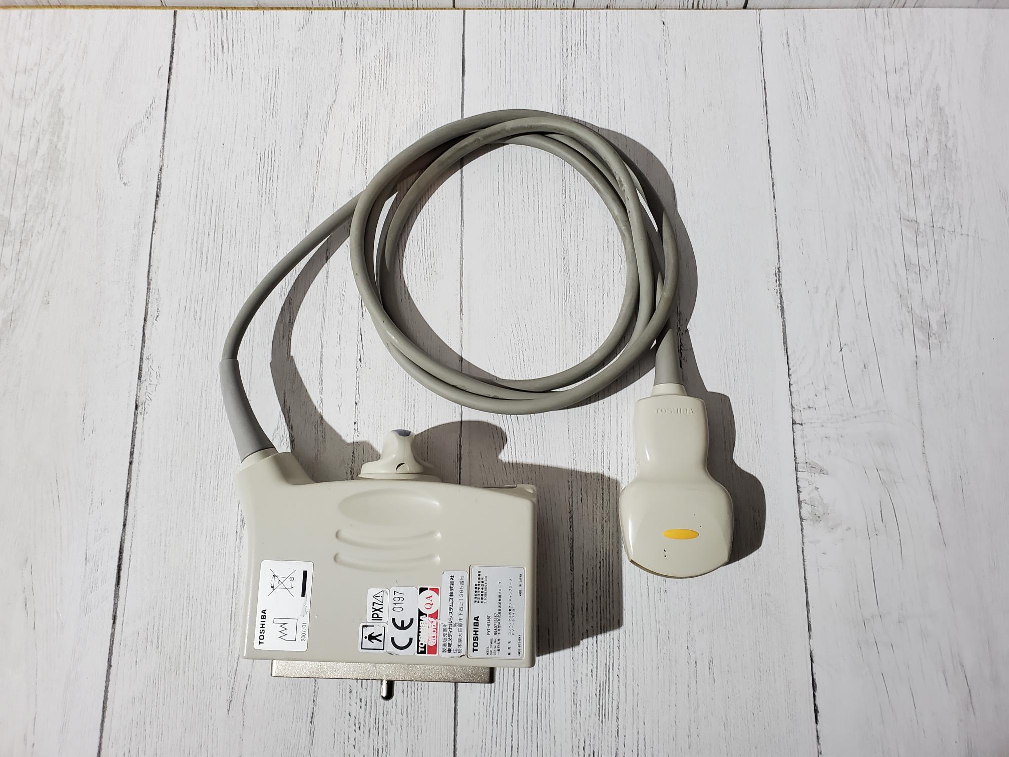 Ultrasound probe, Transducer TOSHIBA PVT-674BT Manufactured 2007 DIAGNOSTIC ULTRASOUND MACHINES FOR SALE