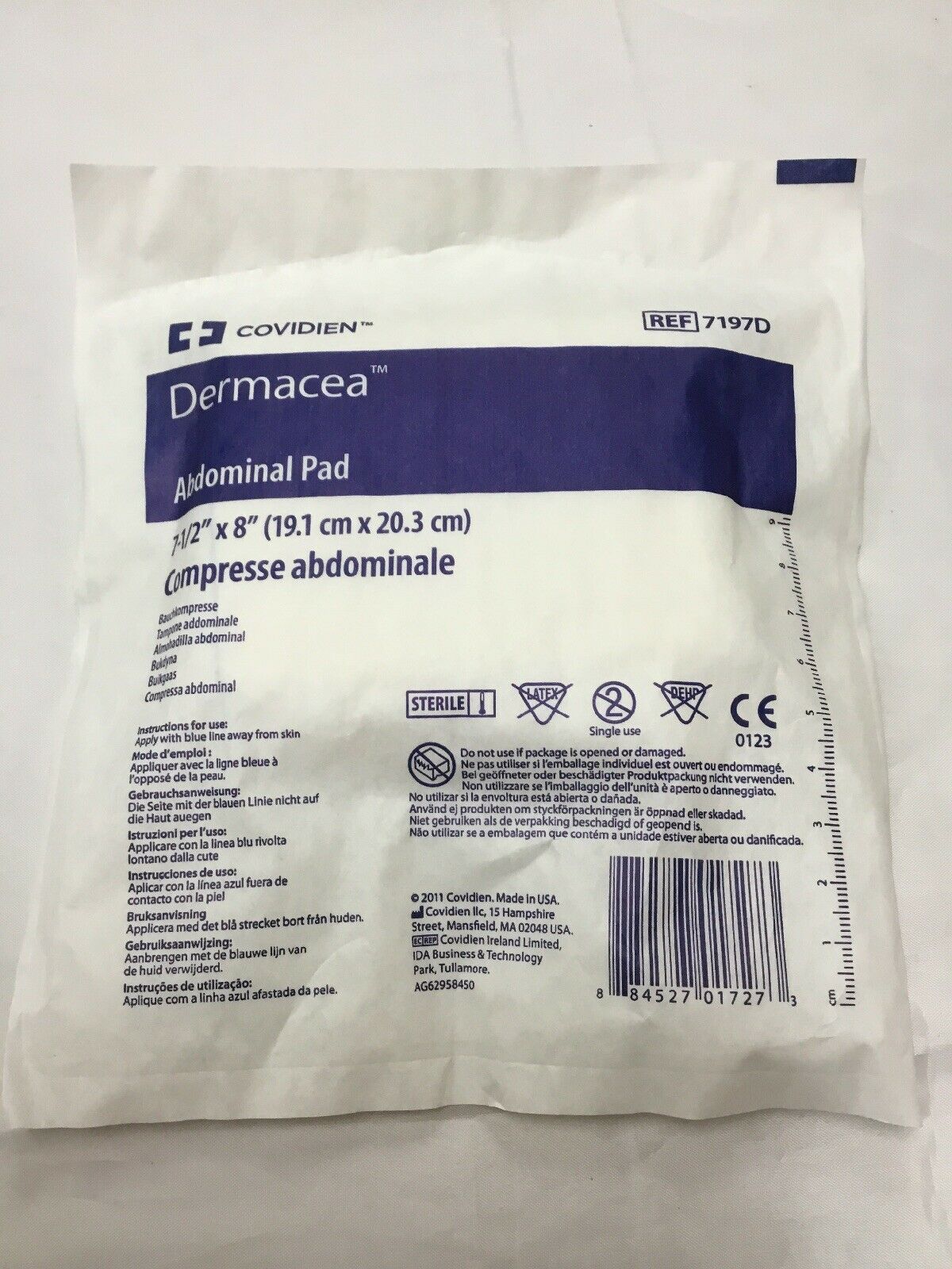 Case of 216 Covidien Dermacea Abdominal Pad (165KMD) DIAGNOSTIC ULTRASOUND MACHINES FOR SALE