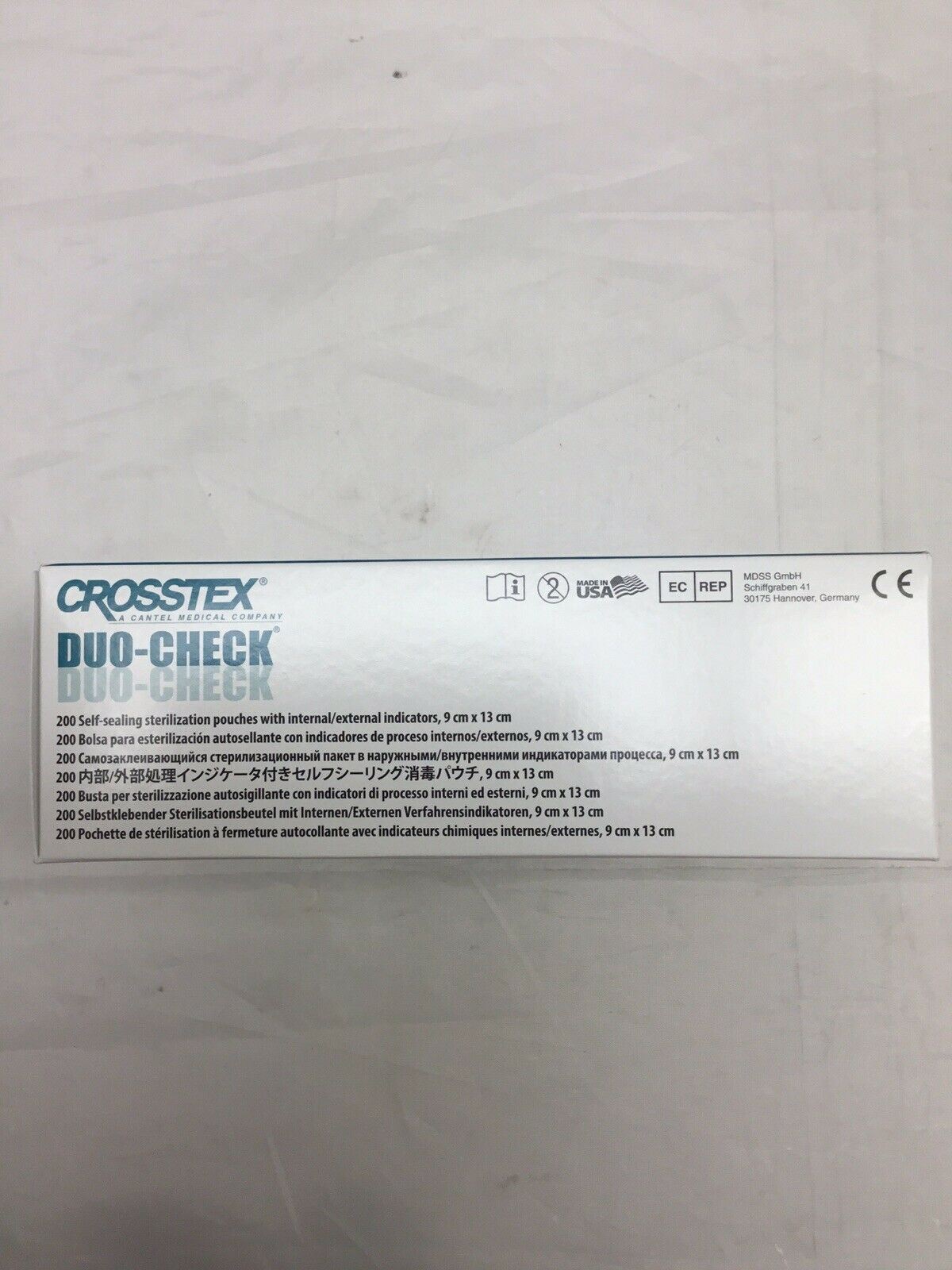 Crosstex SCS Duo-Check Self Sealing Sterilization Pouches 3.5" x 9" 200/Bx DIAGNOSTIC ULTRASOUND MACHINES FOR SALE