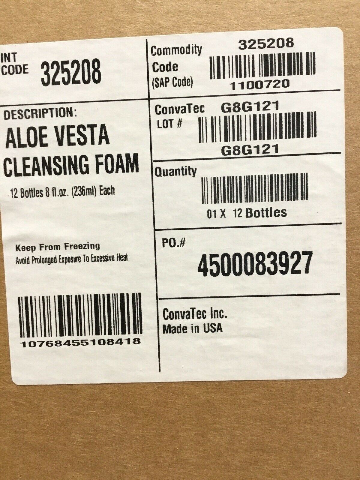 Aloe Vesta Cleansing Foam 8 oz. Pump Bottle, Pack of 2 (178KMD) DIAGNOSTIC ULTRASOUND MACHINES FOR SALE