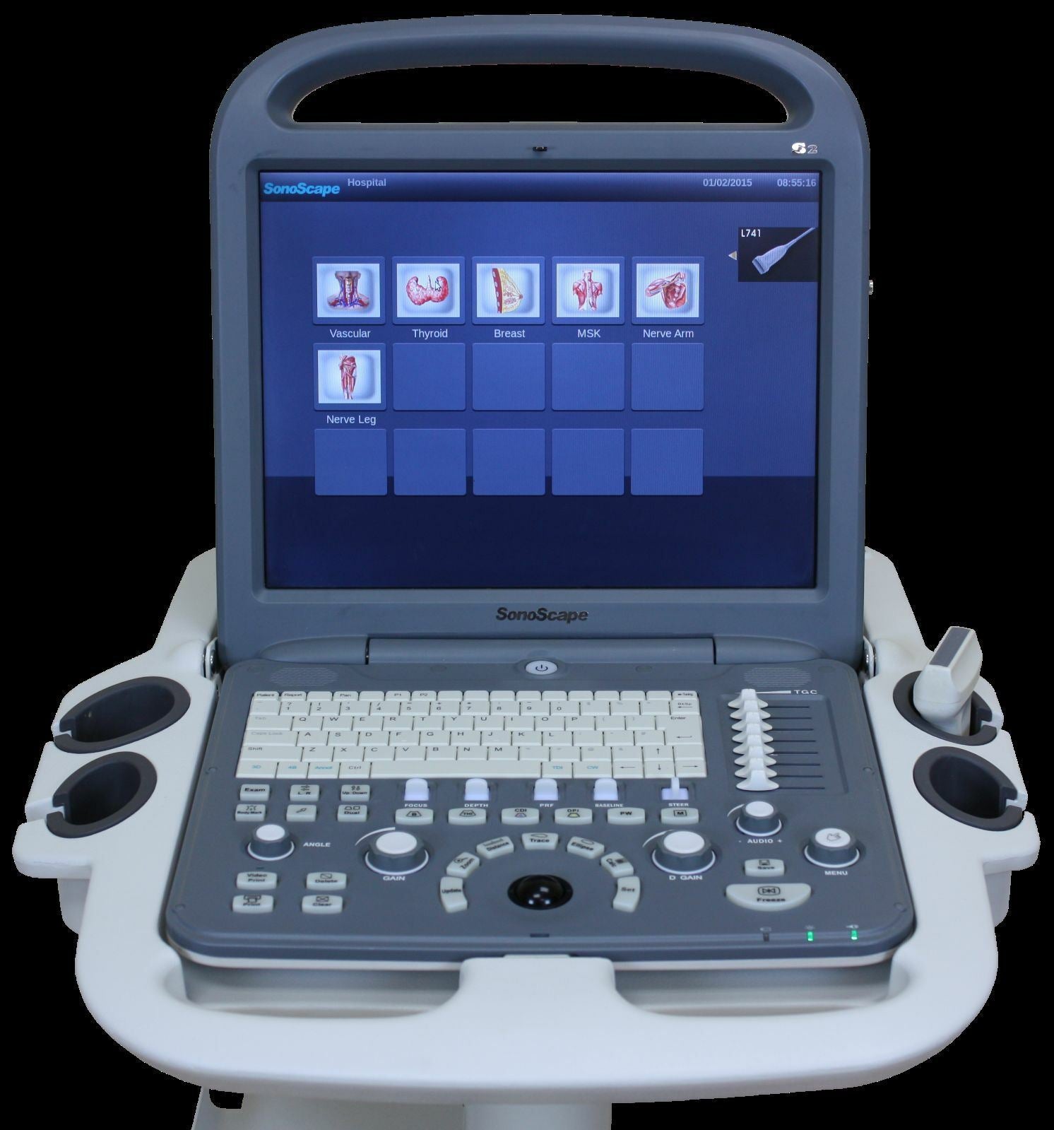 SonoScape S2 with one Linear array  Probe L741  5.0-10.0 Mhz DIAGNOSTIC ULTRASOUND MACHINES FOR SALE