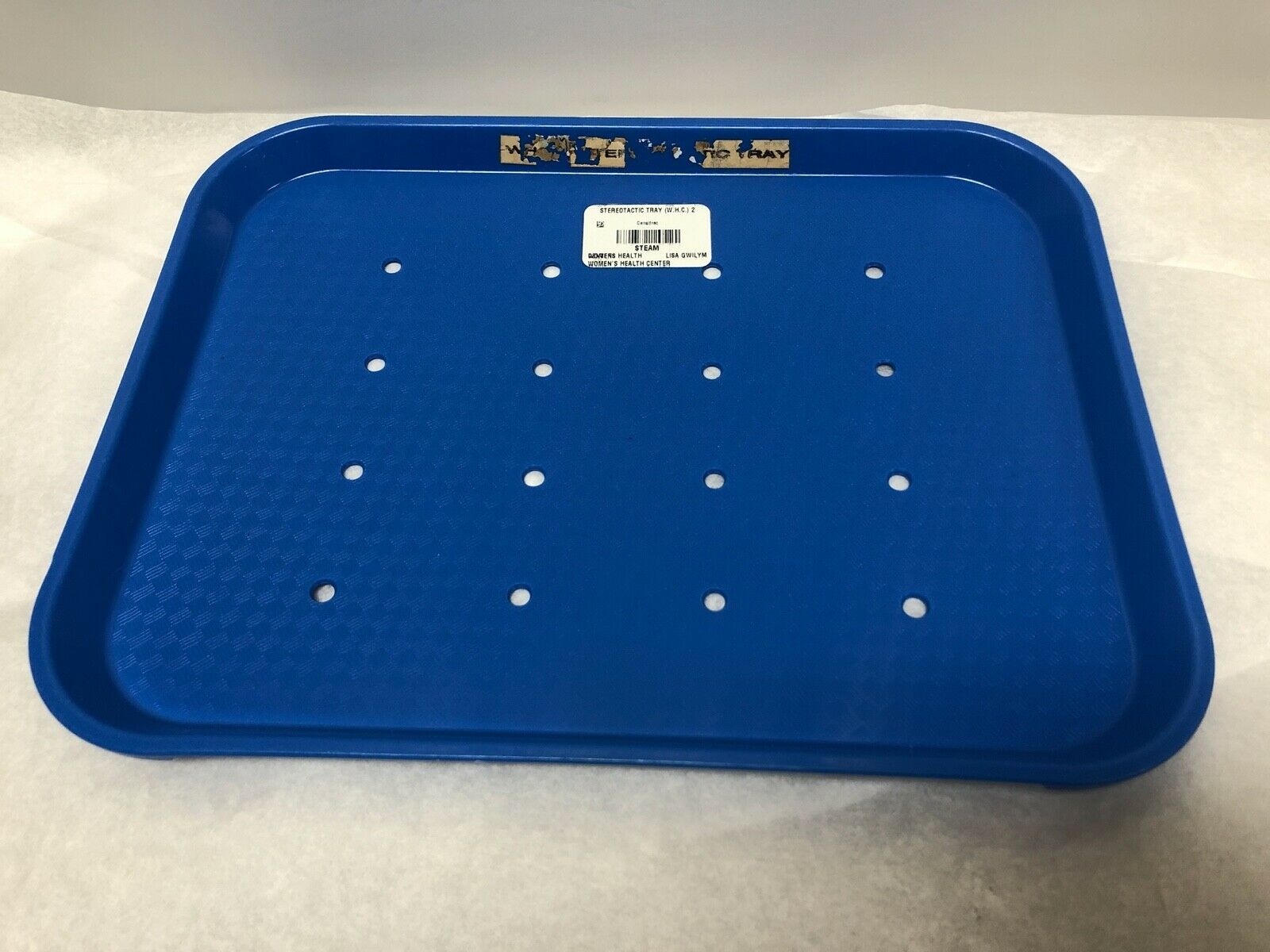 Blue Plastic Surgical 12" Tray with Holes | KMCE-168 DIAGNOSTIC ULTRASOUND MACHINES FOR SALE