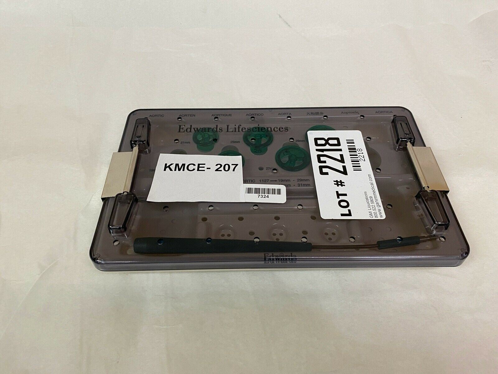 Baxter-Edwards Perimount Aortic 1127 Sizers Tray 1161 19-31mm | KMCE-207 DIAGNOSTIC ULTRASOUND MACHINES FOR SALE