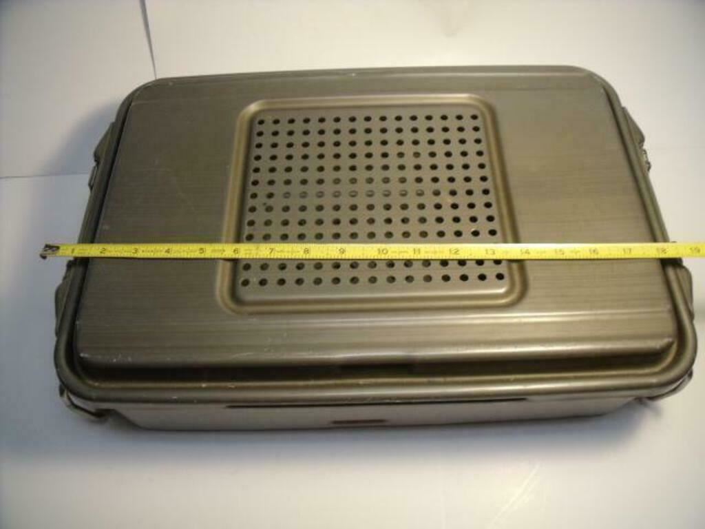 Genesis CD2-4B Sterilization Case with Basket and Lid, 4"x19"x12.5" | PR3419 DIAGNOSTIC ULTRASOUND MACHINES FOR SALE