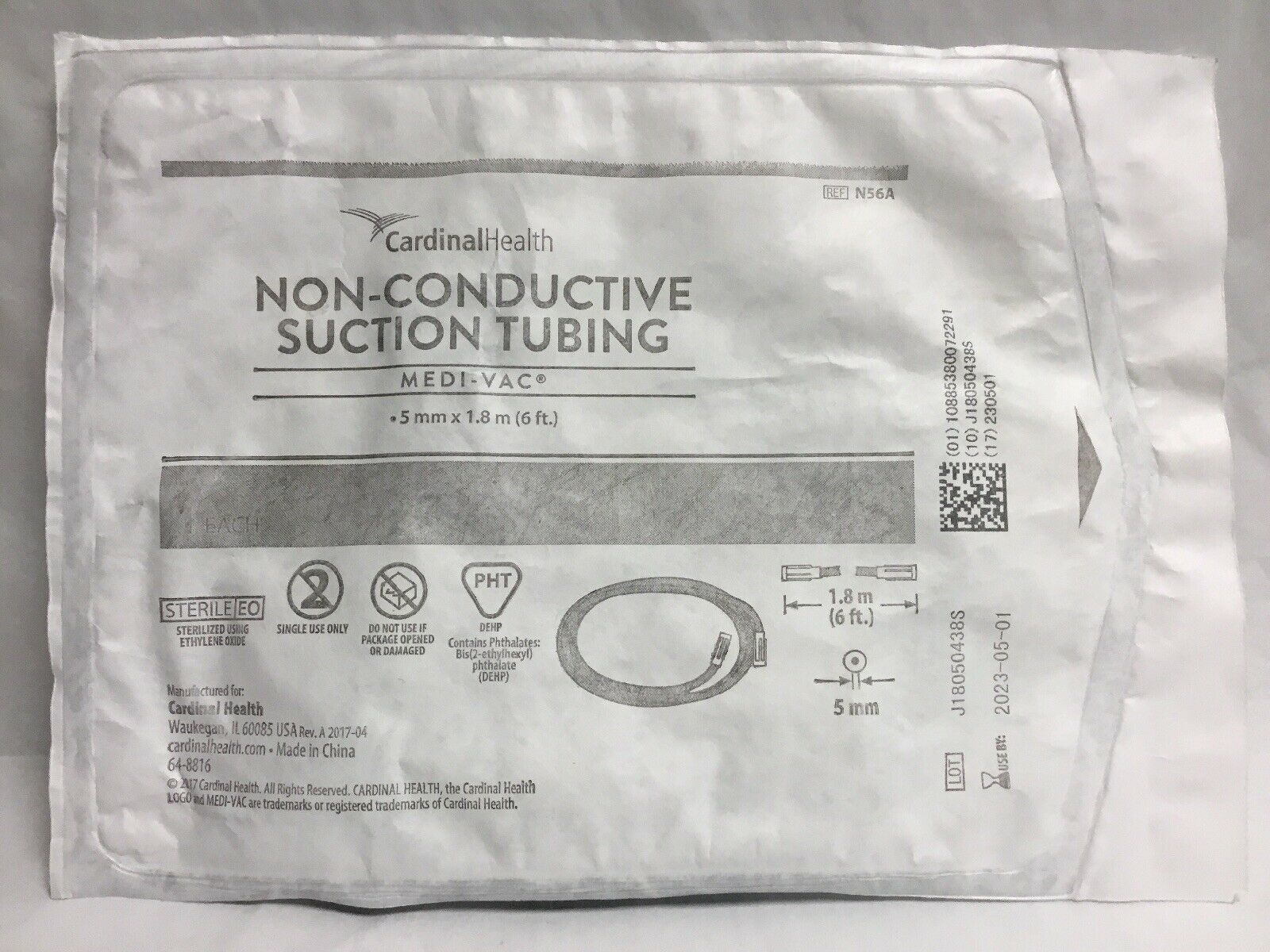 CardinalHealth Non-Conductive Suction Tubing--Case of 50 (23KMD) DIAGNOSTIC ULTRASOUND MACHINES FOR SALE