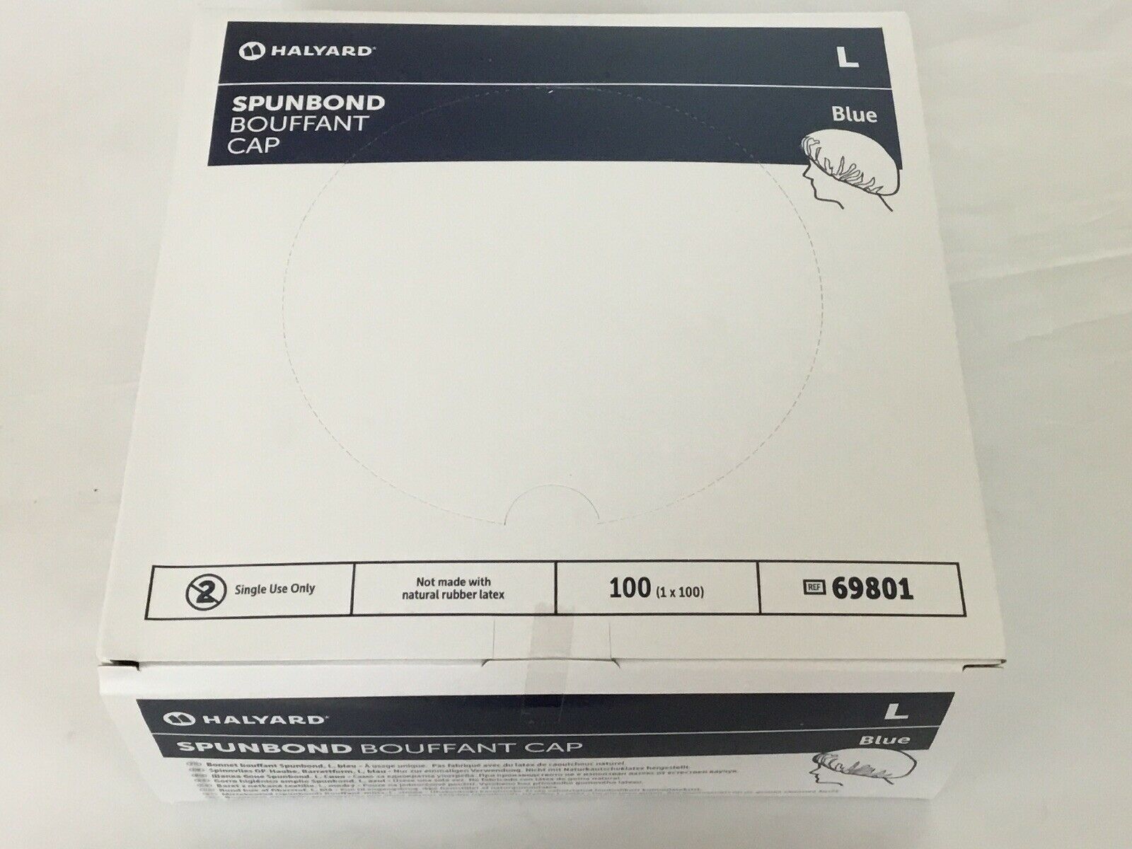 Halyard Spunbond Blue Large Bouffant Cap # 69801 (189KMD) DIAGNOSTIC ULTRASOUND MACHINES FOR SALE