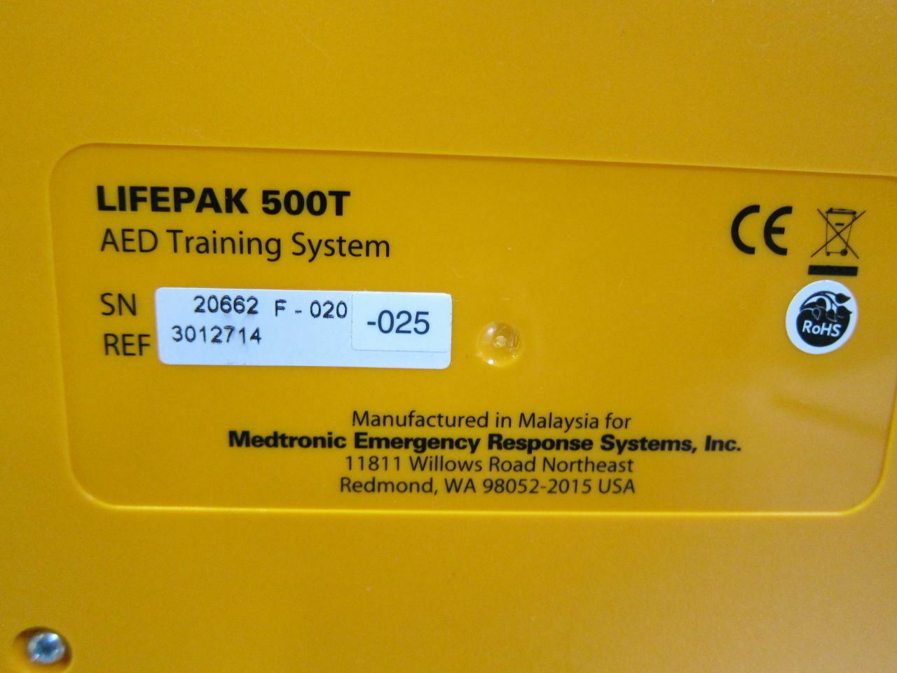 Medtronic 3012714 Lifepak 500T AED Training System (638DM) DIAGNOSTIC ULTRASOUND MACHINES FOR SALE