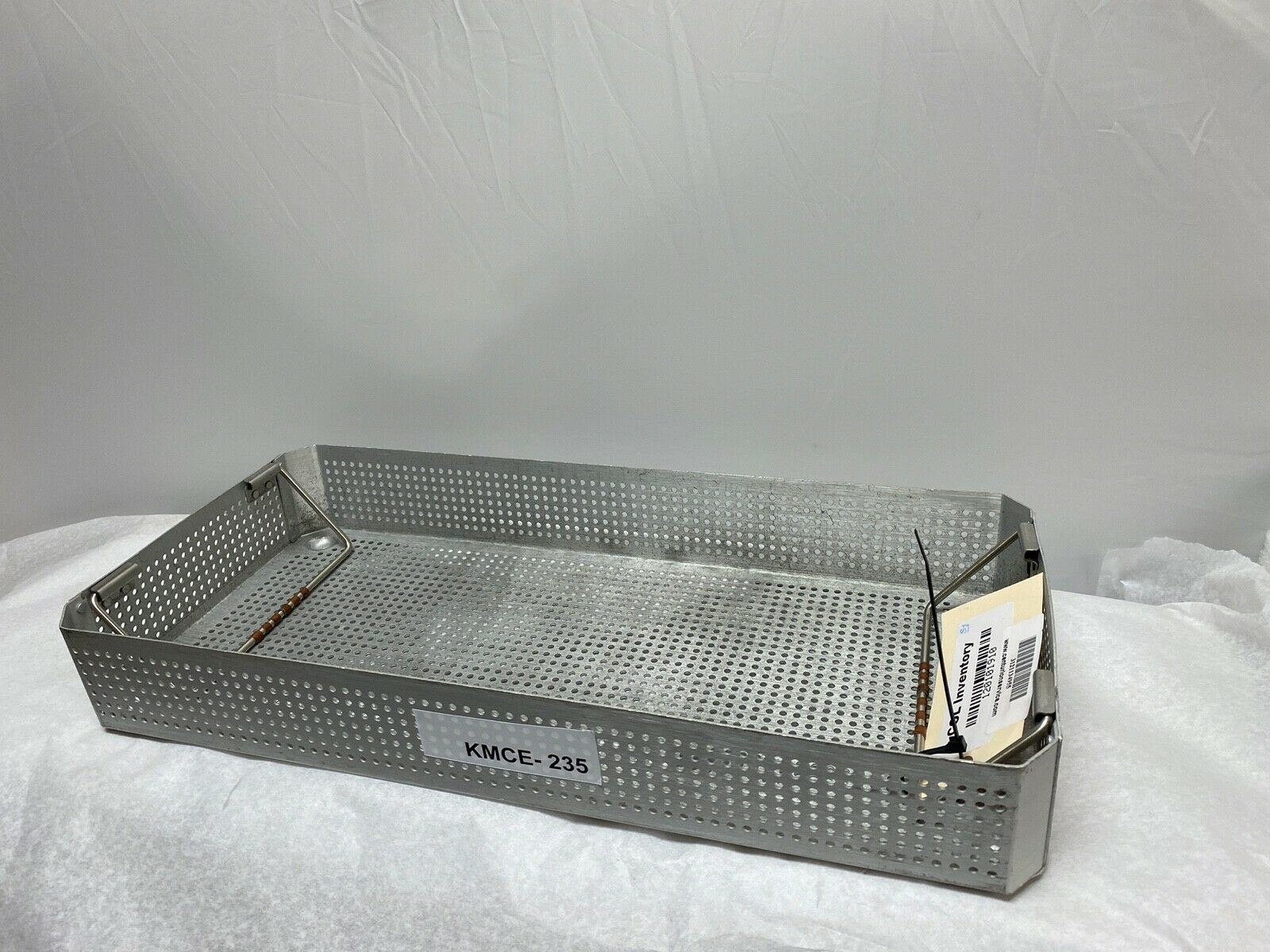 Large 21" L x 10" W x 3" H Metal Sterilization Tray with Handles | KMCE-235 DIAGNOSTIC ULTRASOUND MACHINES FOR SALE