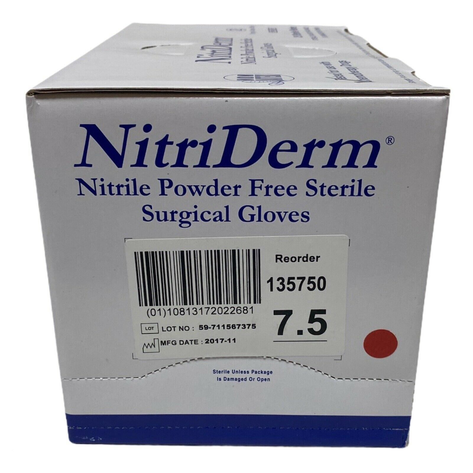 Innovative Healthcare NitriDerm 135750 Gloves Size 7.5 (25 Pairs/Box) | CEA-12 DIAGNOSTIC ULTRASOUND MACHINES FOR SALE