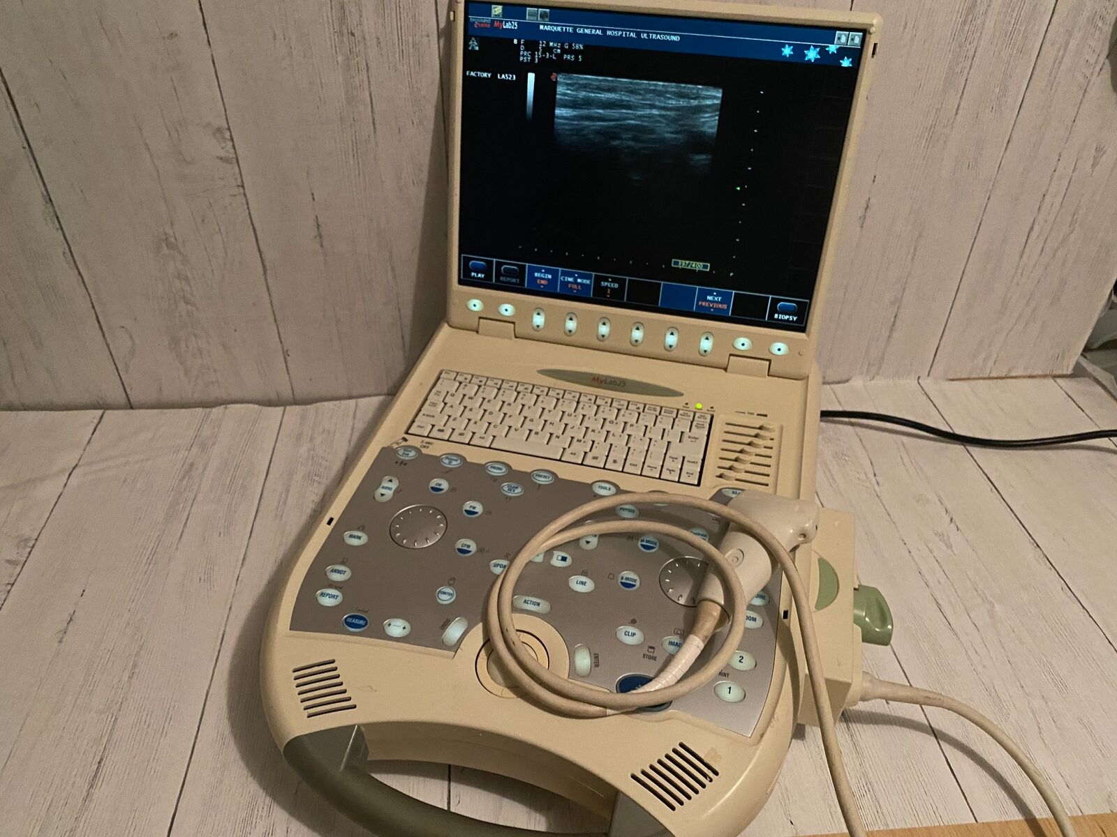 Esaote BioSound MyLab25  Portable Ultrasound with linear array probe  2005 DIAGNOSTIC ULTRASOUND MACHINES FOR SALE