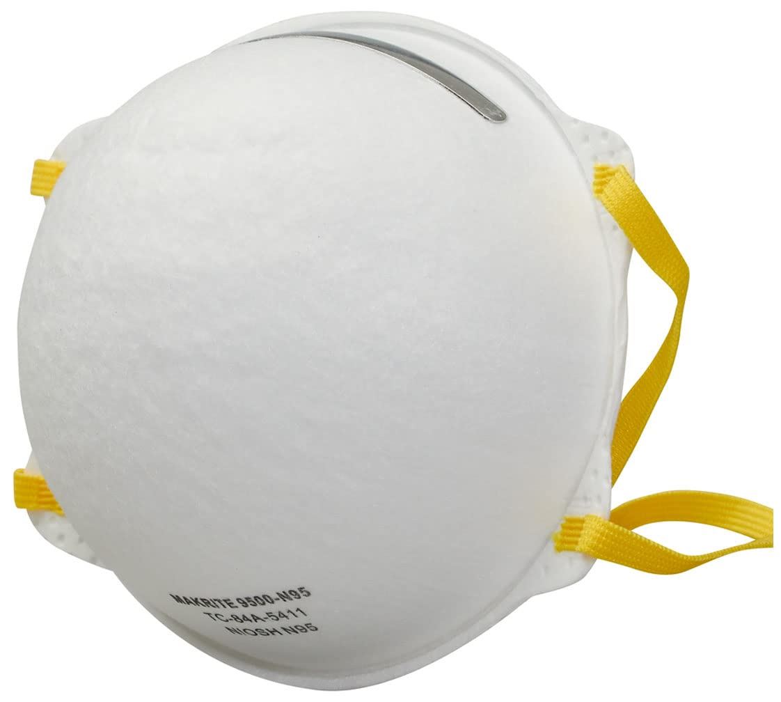 NIOSH Certified Makrite 9500-N95 Pre-Formed Cone Particulate Respirator Mask, M/ DIAGNOSTIC ULTRASOUND MACHINES FOR SALE