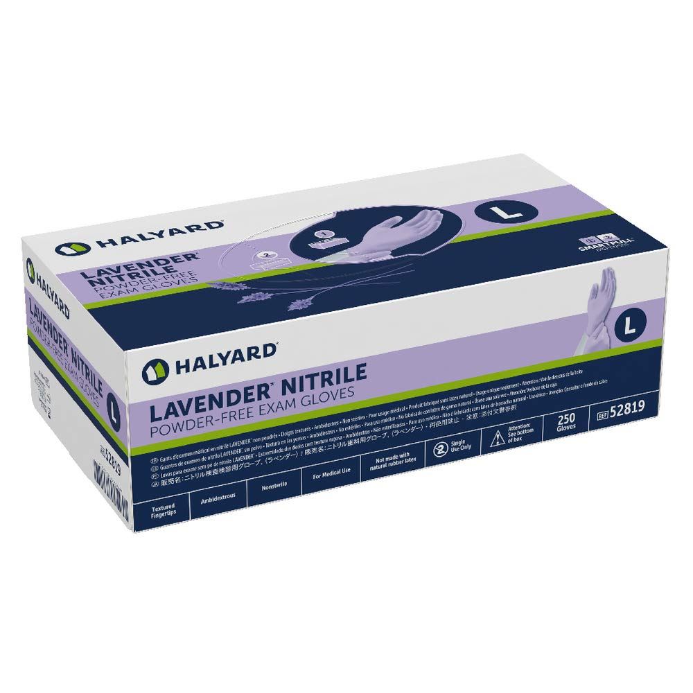 HALYARD Lavender Nitrile Exam Gloves, Powder-Free, Non-Sterile, 3.1 mil, 9.5", L DIAGNOSTIC ULTRASOUND MACHINES FOR SALE