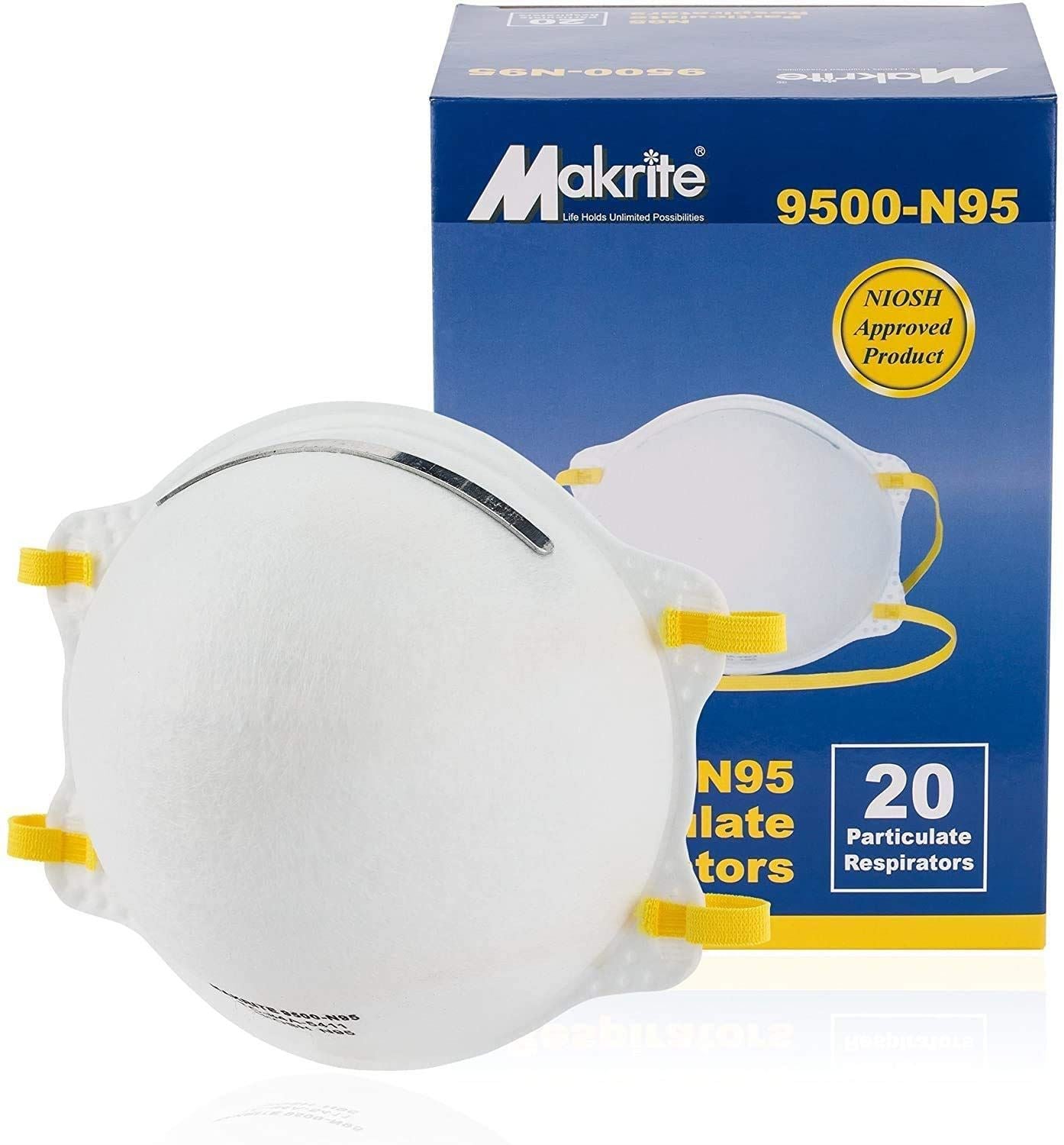 NIOSH Certified Makrite Pre-Formed Cone Particulate Respirator Mask, M/L Size (C DIAGNOSTIC ULTRASOUND MACHINES FOR SALE