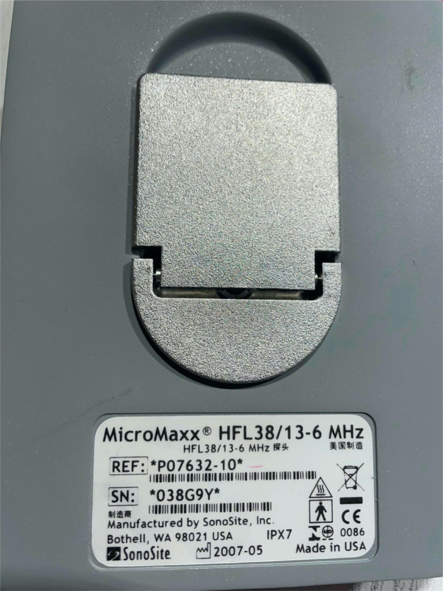 Sonosite Transducer MicroMaxx HFL38/13-16MHz SN:038G9Y DIAGNOSTIC ULTRASOUND MACHINES FOR SALE