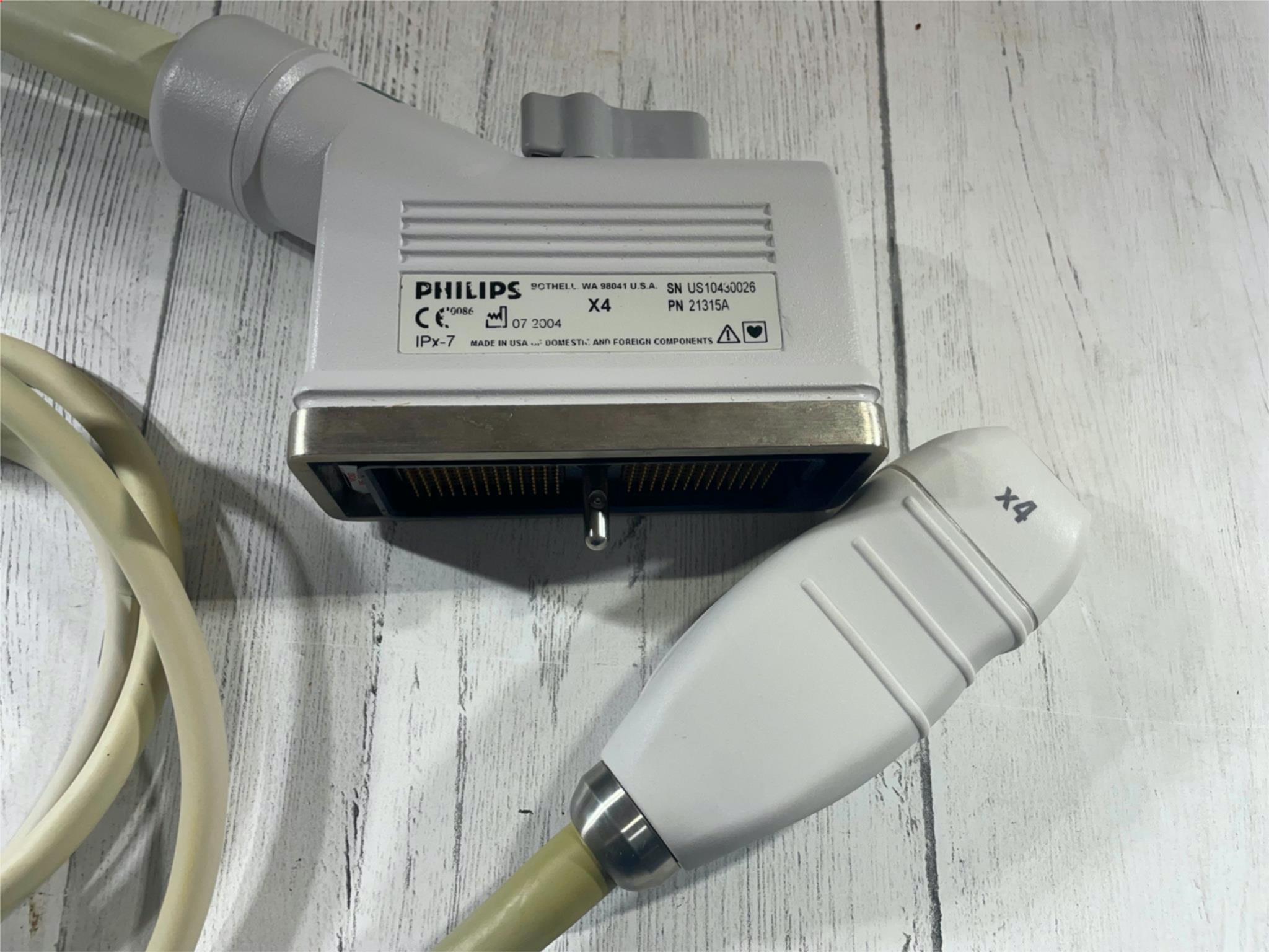 Philips X4 Ultrasound Transducer SN: US10430026 PN: 21315A DIAGNOSTIC ULTRASOUND MACHINES FOR SALE