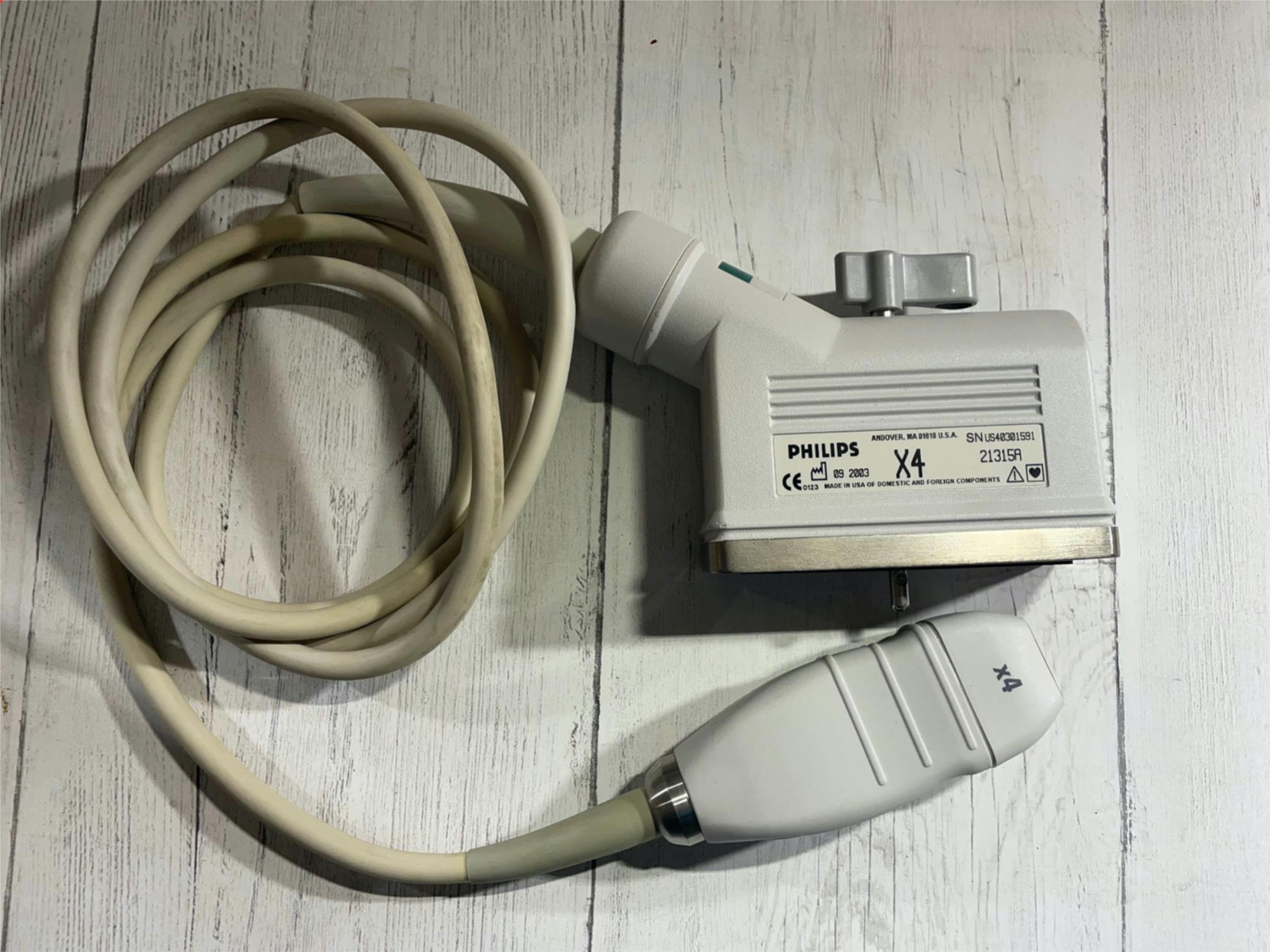 Philips X4 Ultrasound Transducer MODEL: 21315A SN: US40301591 DIAGNOSTIC ULTRASOUND MACHINES FOR SALE