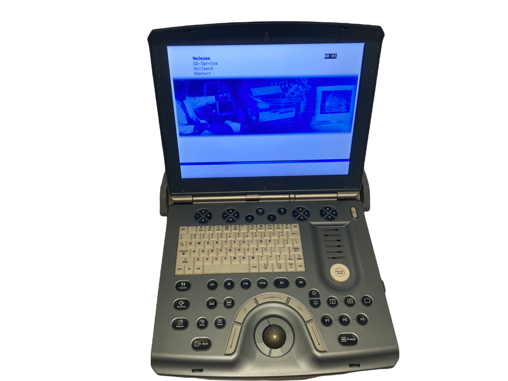 GE VOLUSON E PORTABLE ULTRASOUND MACHINE WITH 1 PROBE (AB2-7-RS) DIAGNOSTIC ULTRASOUND MACHINES FOR SALE