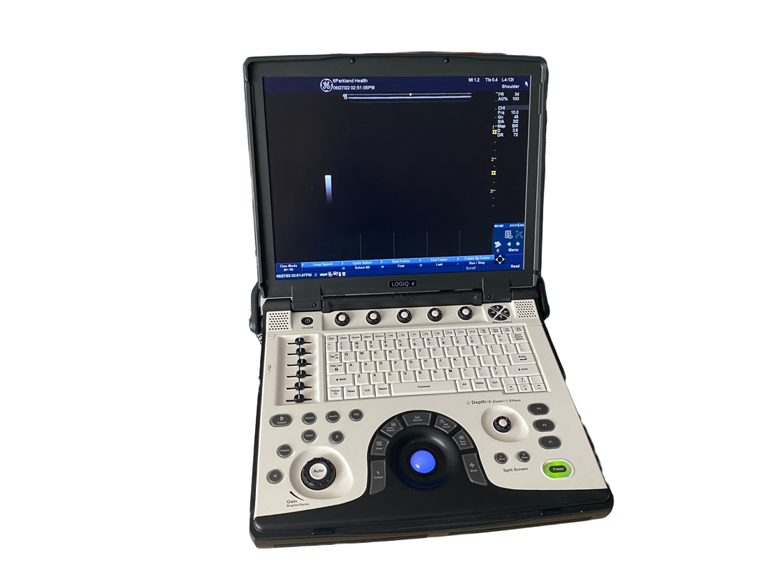 GE LOGIQ E Next Generation Ultrasound machine & Probe -L4-12T DOM 2014 R8.0.4 DIAGNOSTIC ULTRASOUND MACHINES FOR SALE