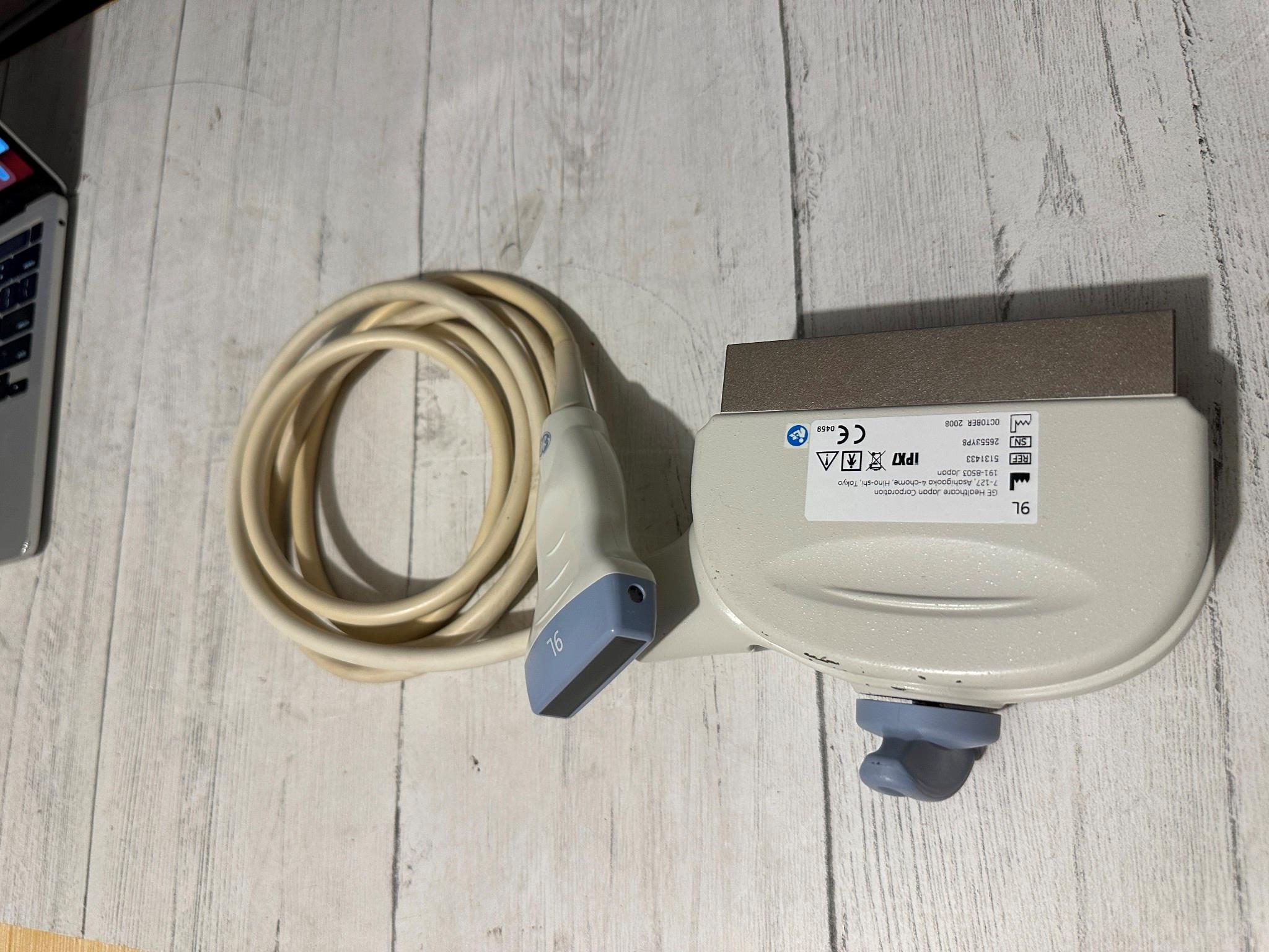 GE 9L Ultrasound Linear Array  Probe Transducer for Logiq 9, Model 5131433  2008 DIAGNOSTIC ULTRASOUND MACHINES FOR SALE