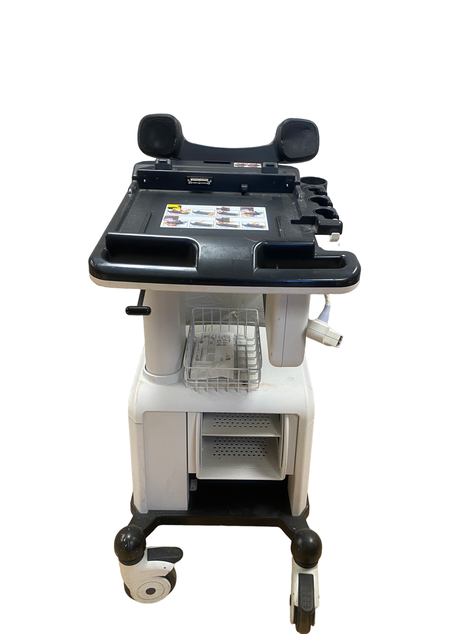 Cart Trolley for GE Logiq E and I ,DOM 2014 with Triple probe connector-Docking DIAGNOSTIC ULTRASOUND MACHINES FOR SALE