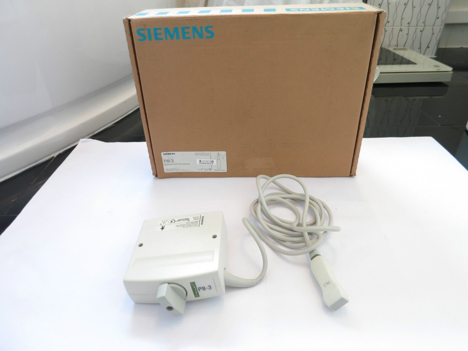 SIEMENS P8-3 ULTRASOUND TRANSDUCER 8.3MHZ PHASED LINEAR PROBE SONOLINE ELEGRA UK DIAGNOSTIC ULTRASOUND MACHINES FOR SALE