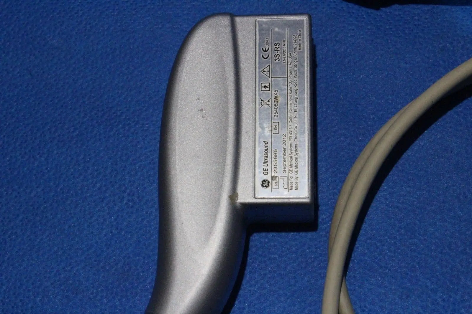 GE 3S-RS Ultrasound Transducer / Probe (Ref: 2355686) for parts only DIAGNOSTIC ULTRASOUND MACHINES FOR SALE