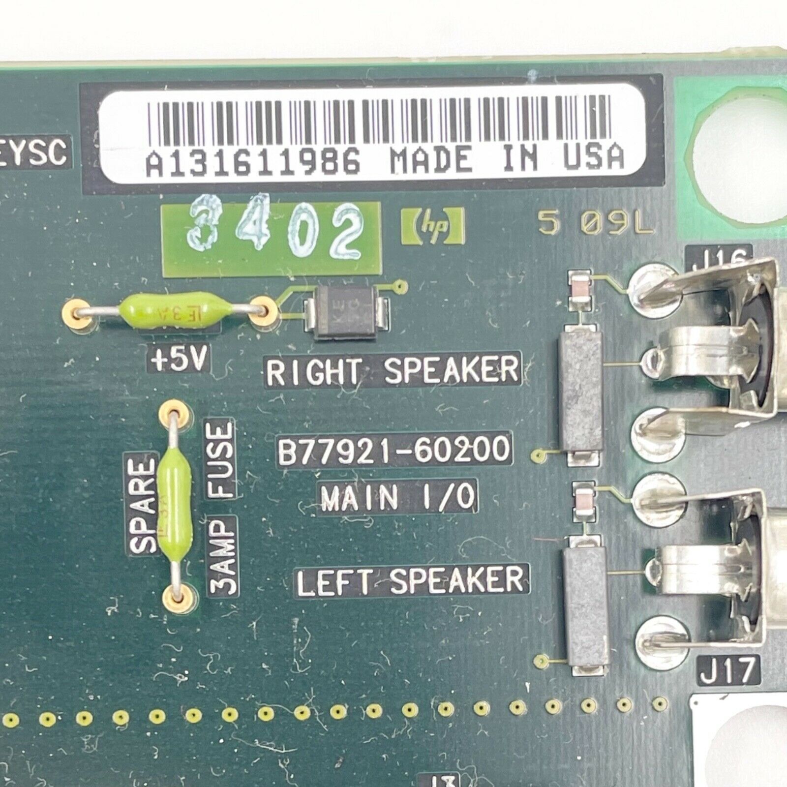 HP Philips Healthcare B77921-60200 Main I/O PCB Board for Sonos Ultrasound DIAGNOSTIC ULTRASOUND MACHINES FOR SALE