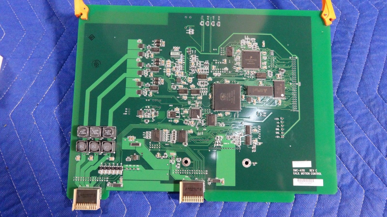 a close up of a printed circuit board