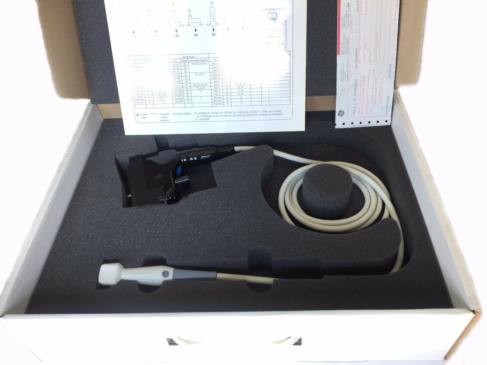 GE 5/V Ultrasound Transducer Probe Model: 46-267246G1 for RT 3000 / 3600/ 4600 DIAGNOSTIC ULTRASOUND MACHINES FOR SALE